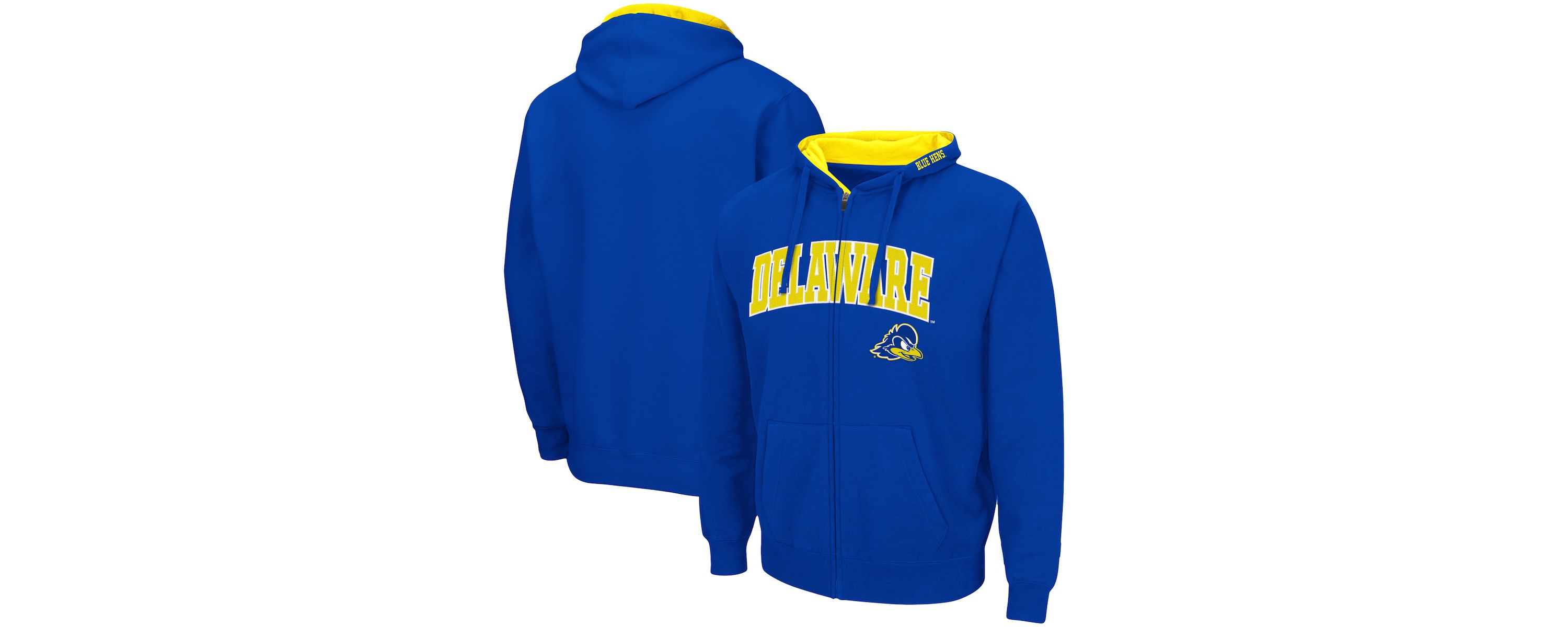 Delaware Fightin Blue Hens NCAA Delaware Fightin Hens Arch & Logo 3.0 Full-Zip Hoodie