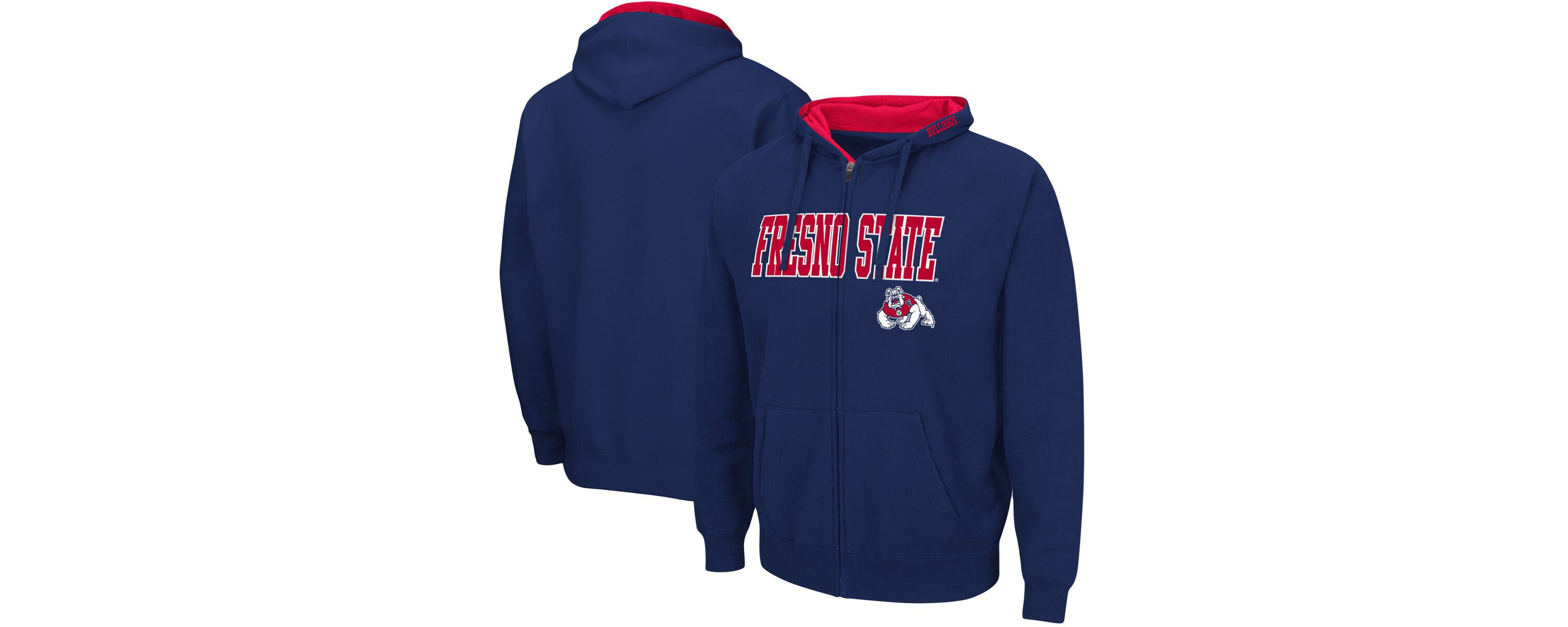 NCAA Fresno State Bulldogs Arch & Logo 3.0 Full-Zip Hoodie