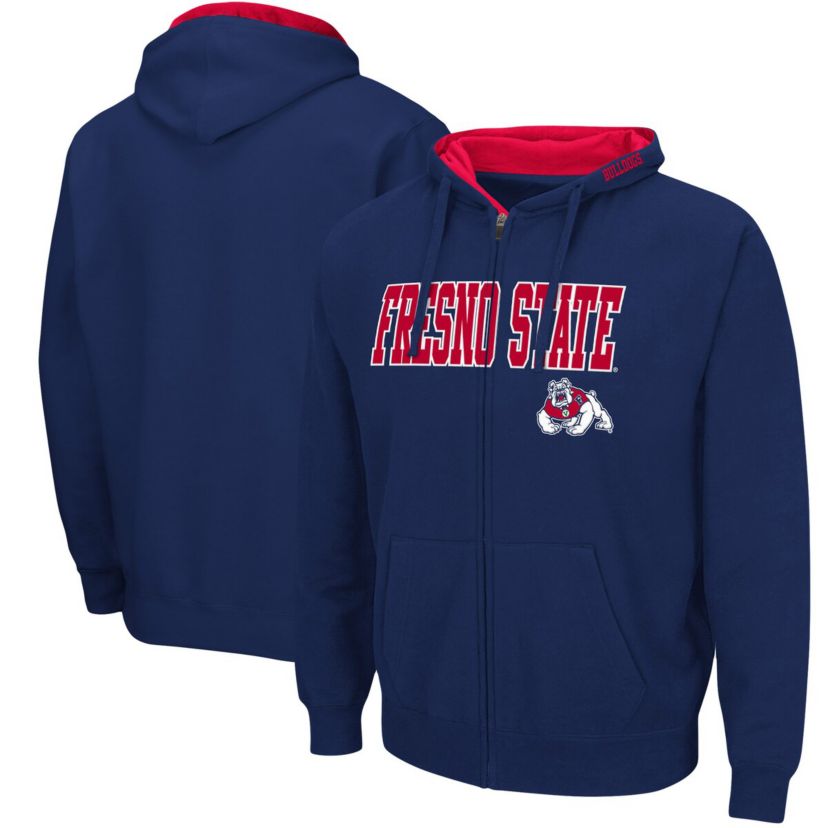 NCAA Fresno State Bulldogs Arch & Logo 3.0 Full-Zip Hoodie