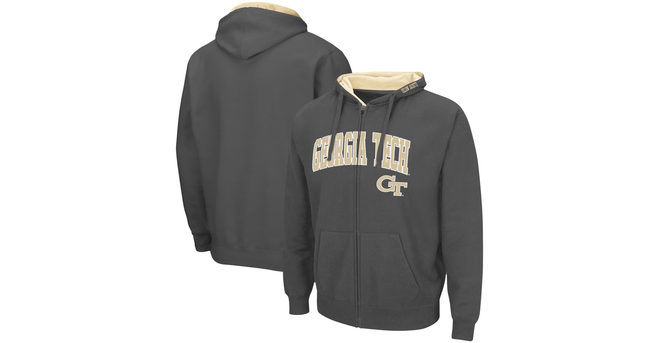 Georgia Tech Yellow Jackets NCAA Georgia Tech Jackets Arch & Logo 3.0 Full-Zip Hoodie