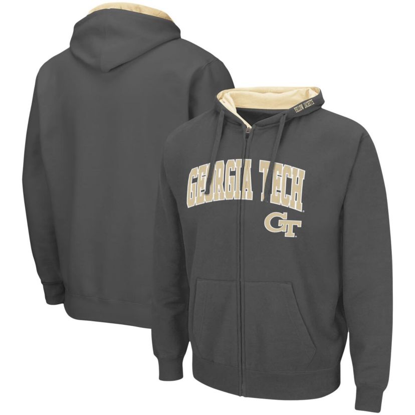 Georgia Tech Yellow Jackets NCAA Georgia Tech Jackets Arch & Logo 3.0 Full-Zip Hoodie