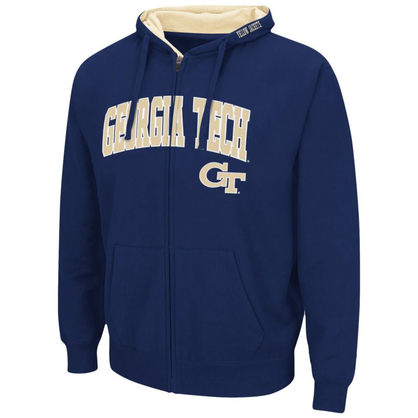 Georgia Tech Yellow Jackets NCAA Georgia Tech Jackets Arch & Logo 3.0 Full-Zip Hoodie