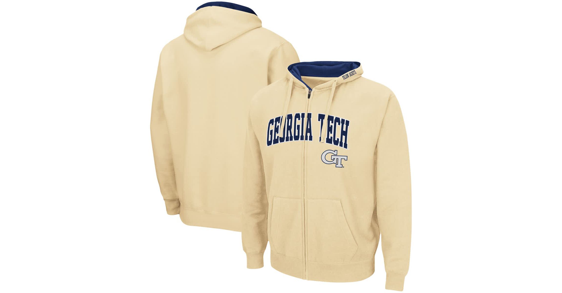 Georgia Tech Yellow Jackets NCAA Georgia Tech Jackets Arch & Logo 3.0 Full-Zip Hoodie