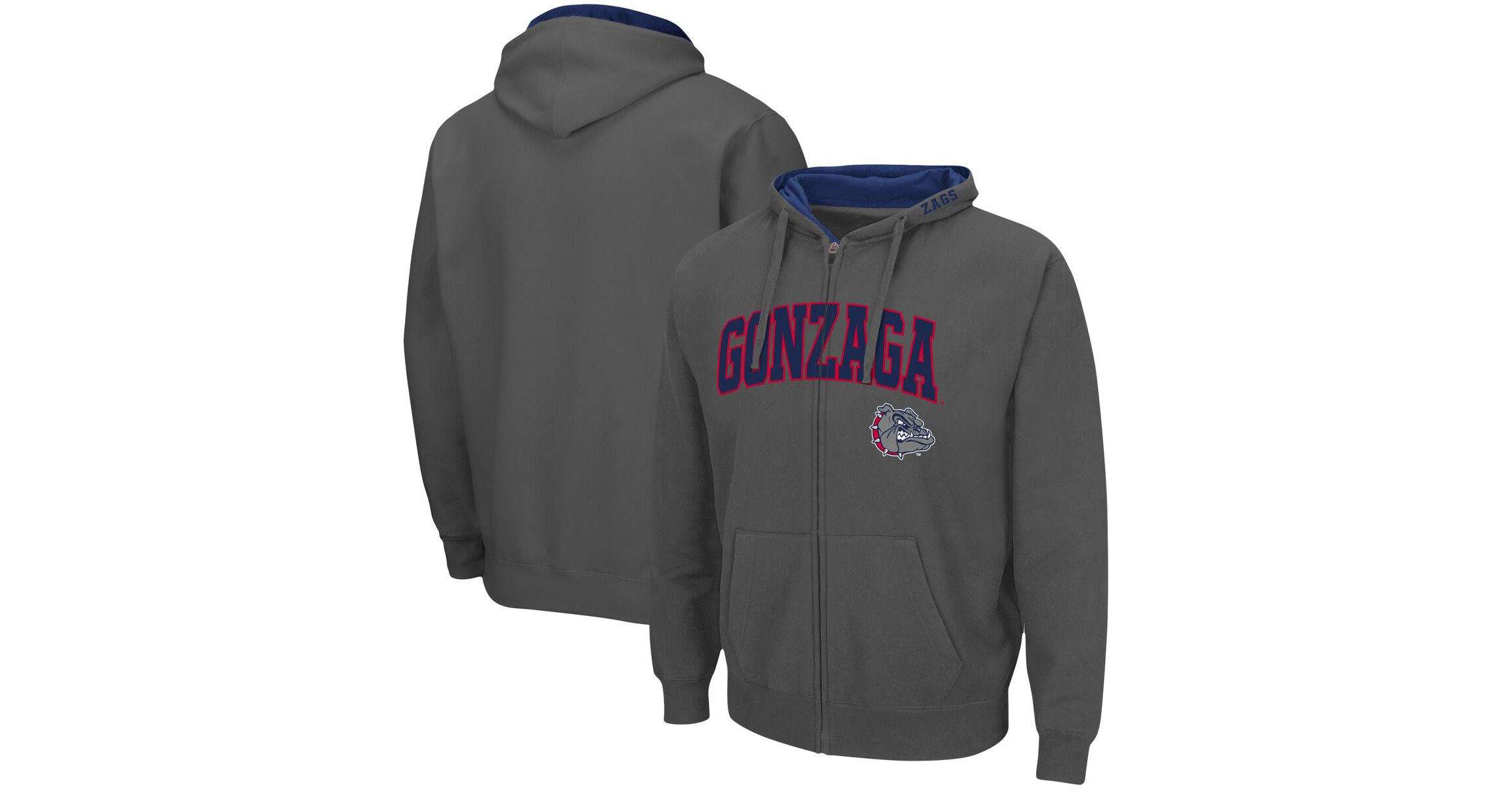 Gonzaga University Bulldogs NCAA Gonzaga Bulldogs Arch & Logo 3.0 Full-Zip Hoodie