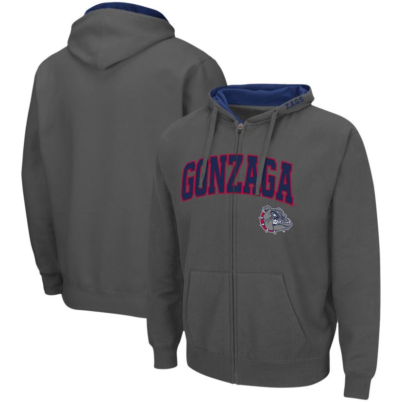Gonzaga University Bulldogs NCAA Gonzaga Bulldogs Arch & Logo 3.0 Full-Zip Hoodie