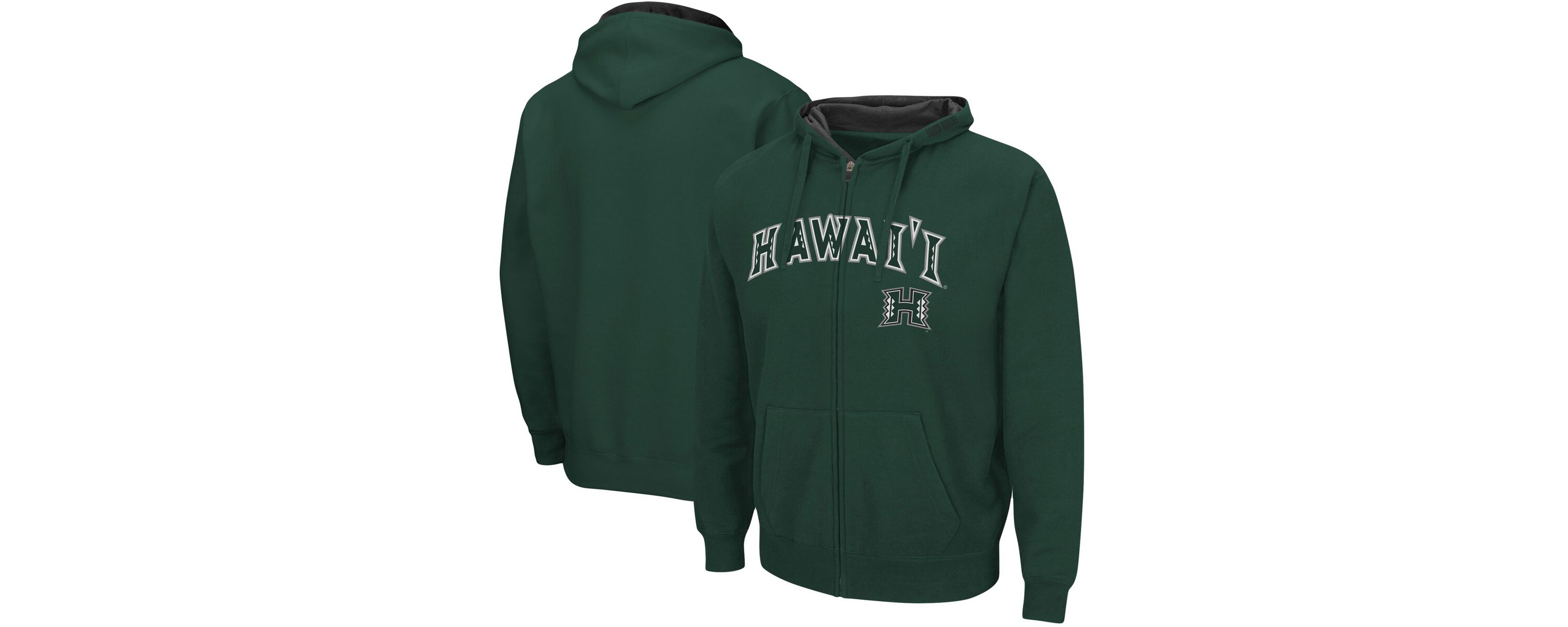 Hawaii Rainbow Warriors NCAA Hawaii Warriors Arch & Logo 3.0 Full-Zip Hoodie