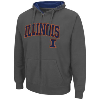 NCAA Illinois Fighting Illini Arch & Logo 3.0 Full-Zip Hoodie