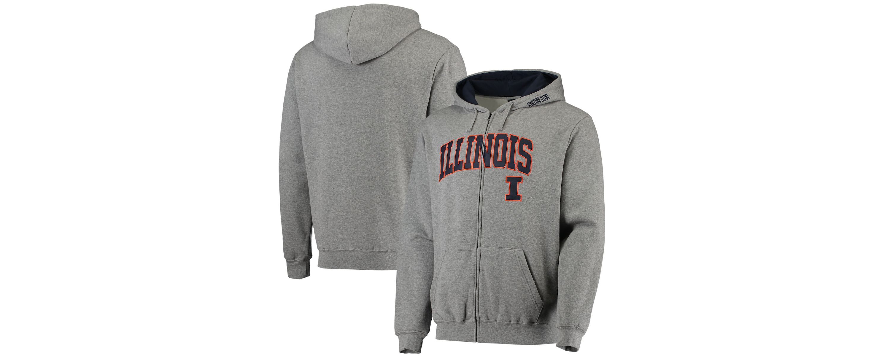 NCAA ed Illinois Fighting Illini Arch & Logo 3.0 Full-Zip Hoodie