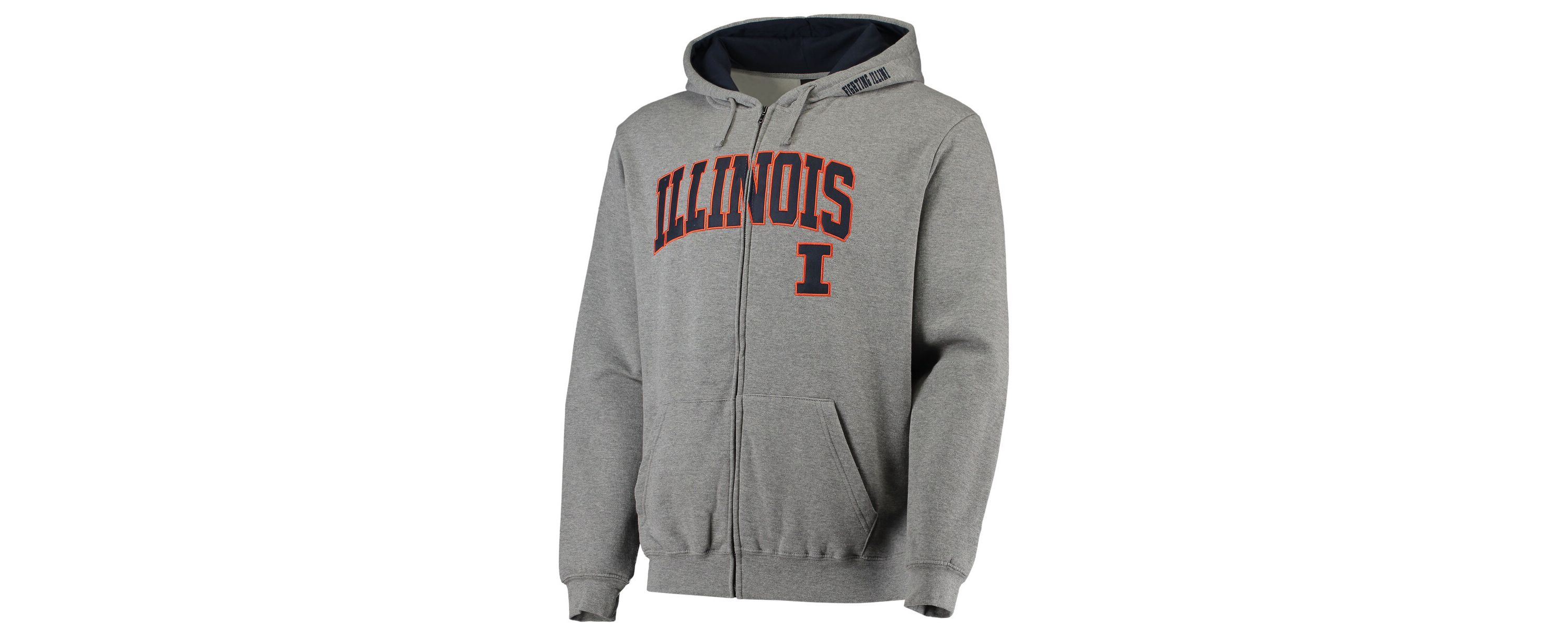 NCAA ed Illinois Fighting Illini Arch & Logo 3.0 Full-Zip Hoodie