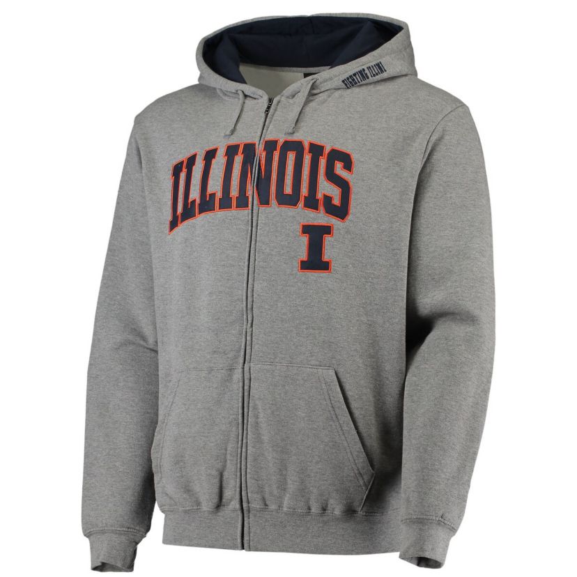 NCAA ed Illinois Fighting Illini Arch & Logo 3.0 Full-Zip Hoodie