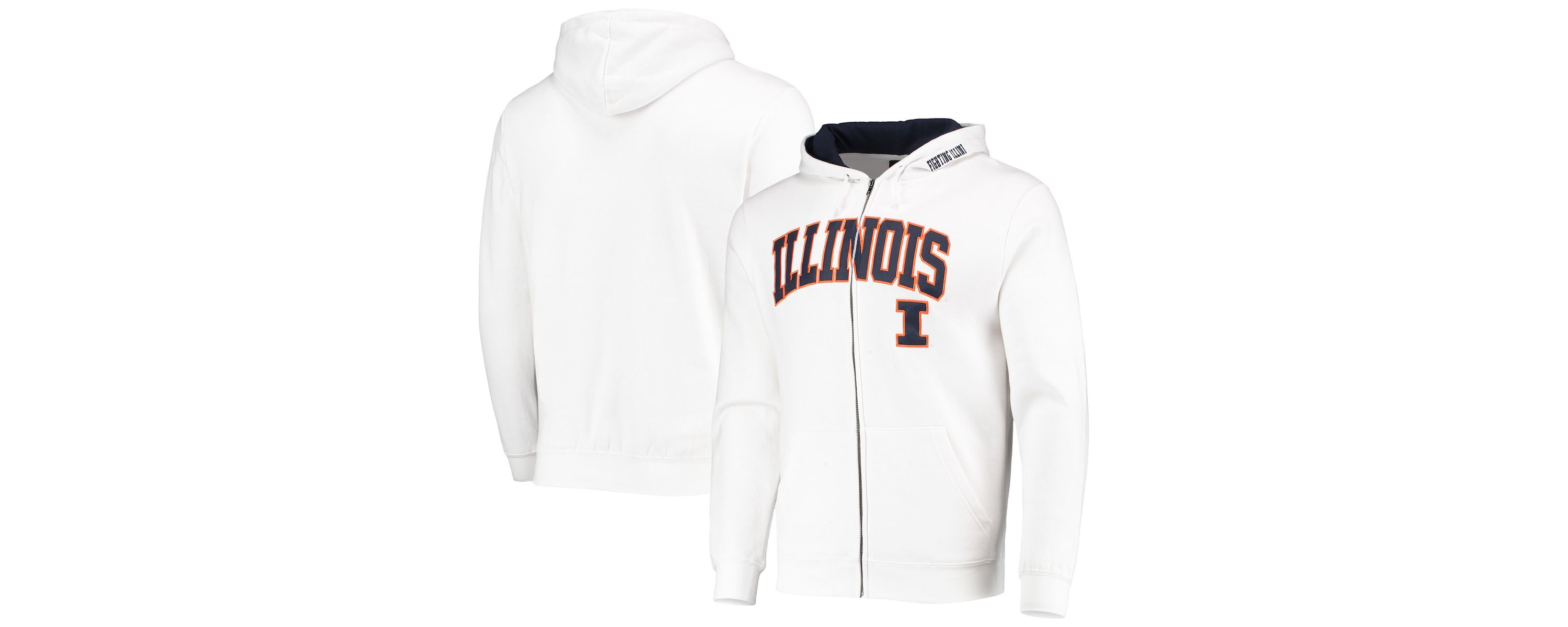 NCAA Illinois Fighting Illini Arch & Logo 3.0 Full-Zip Hoodie