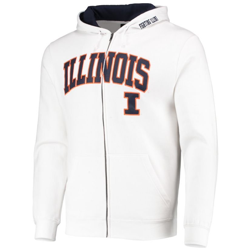 NCAA Illinois Fighting Illini Arch & Logo 3.0 Full-Zip Hoodie
