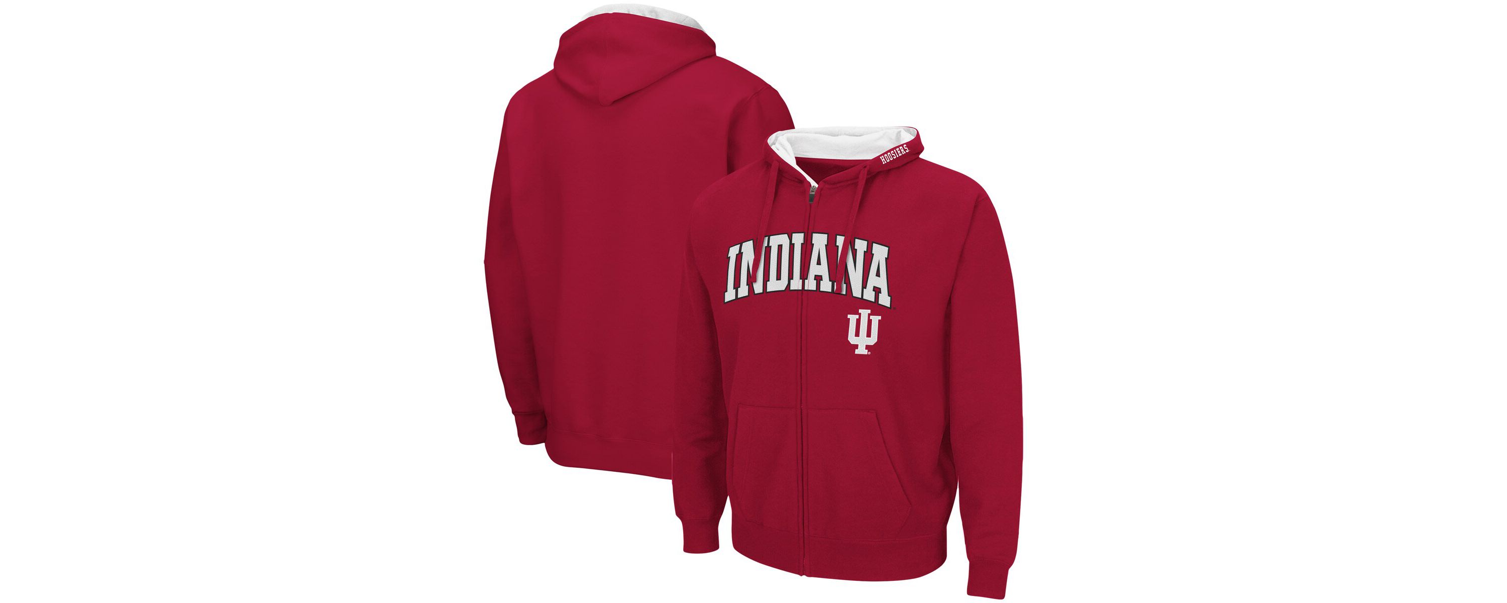 NCAA Indiana Hoosiers Arch & Logo 3.0 Full-Zip Hoodie