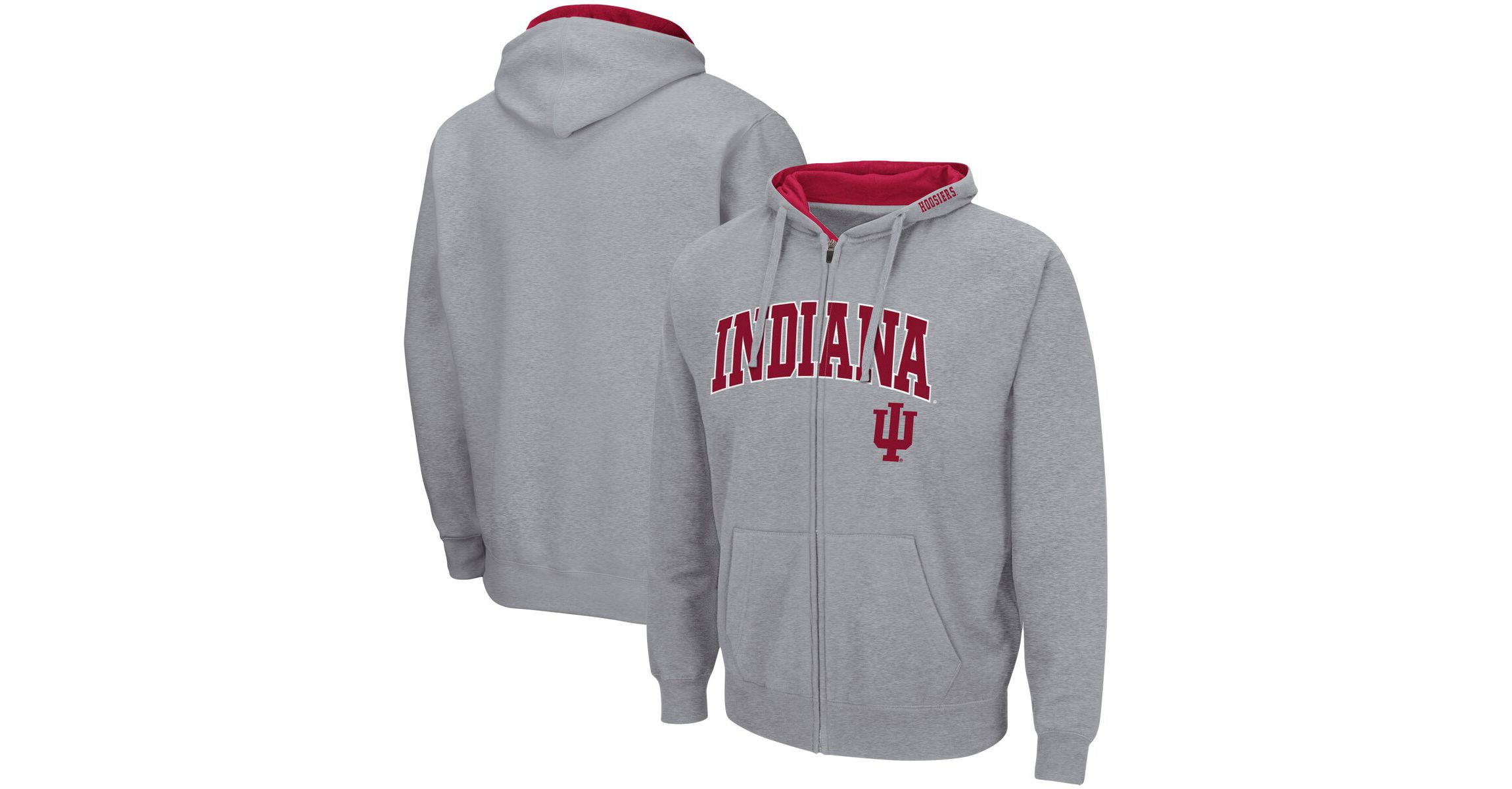 NCAA ed Indiana Hoosiers Arch & Logo 3.0 Full-Zip Hoodie