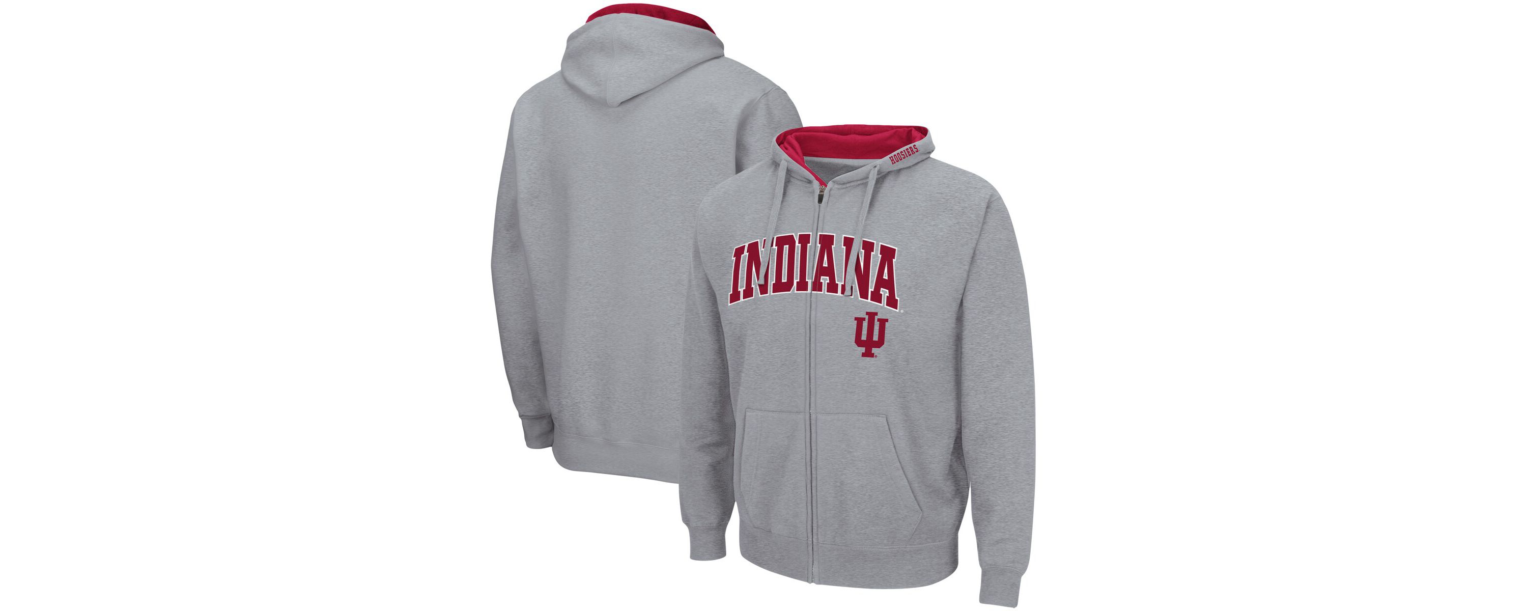 NCAA ed Indiana Hoosiers Arch & Logo 3.0 Full-Zip Hoodie