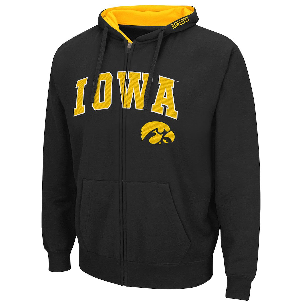 Colosseum NCAA Iowa Hawkeyes Arch & Logo 3.0 Full-Zip Hoodie | Belk