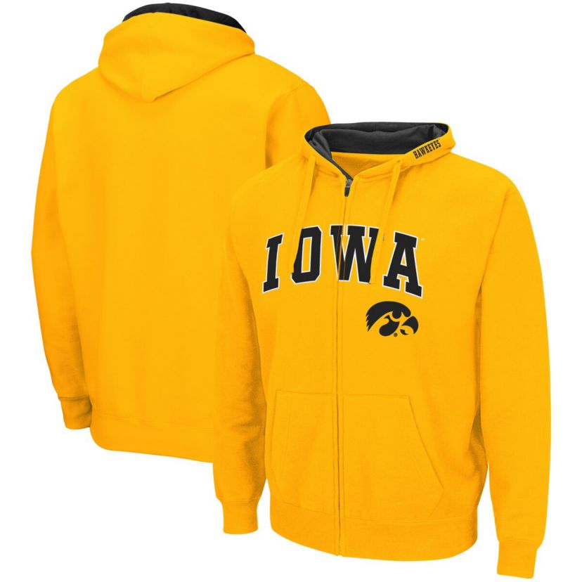 NCAA Iowa Hawkeyes Arch & Logo 3.0 Full-Zip Hoodie