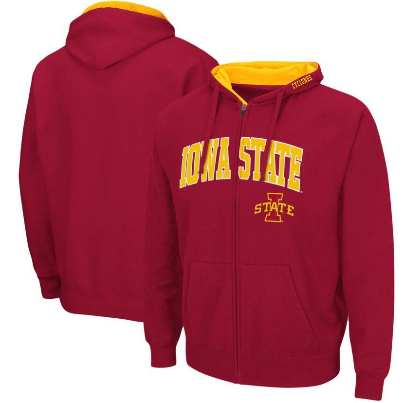 NCAA Iowa State Cyclones Arch & Logo 3.0 Full-Zip Hoodie