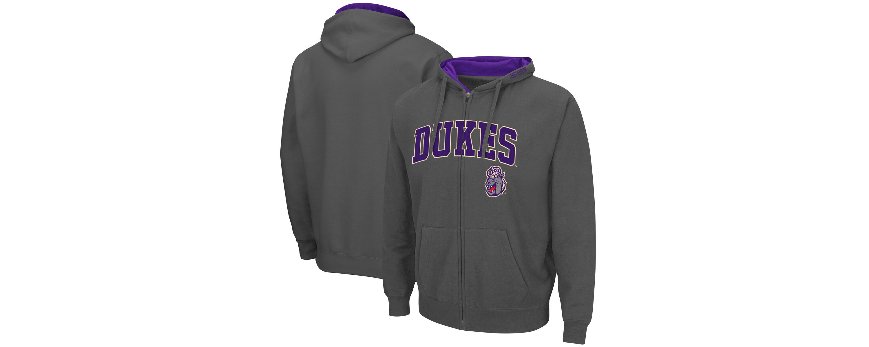 NCAA James Madison Dukes Arch & Logo 3.0 Full-Zip Hoodie