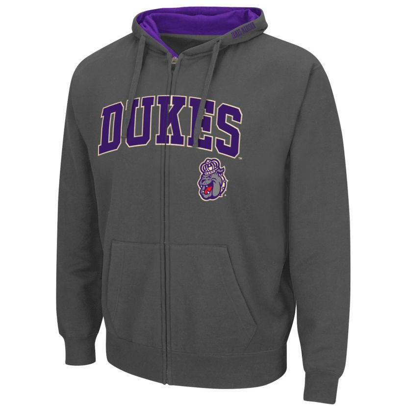 NCAA James Madison Dukes Arch & Logo 3.0 Full-Zip Hoodie