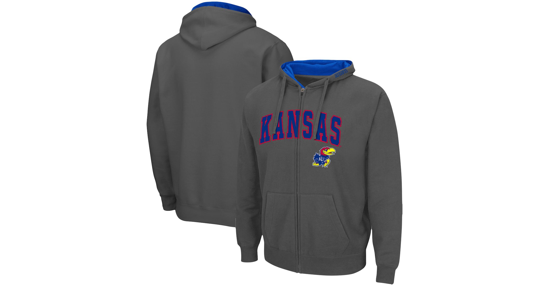 NCAA Kansas Jayhawks Arch & Logo 3.0 Full-Zip Hoodie