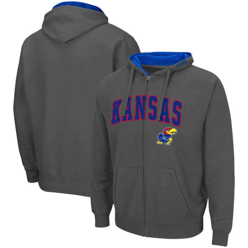 NCAA Kansas Jayhawks Arch & Logo 3.0 Full-Zip Hoodie