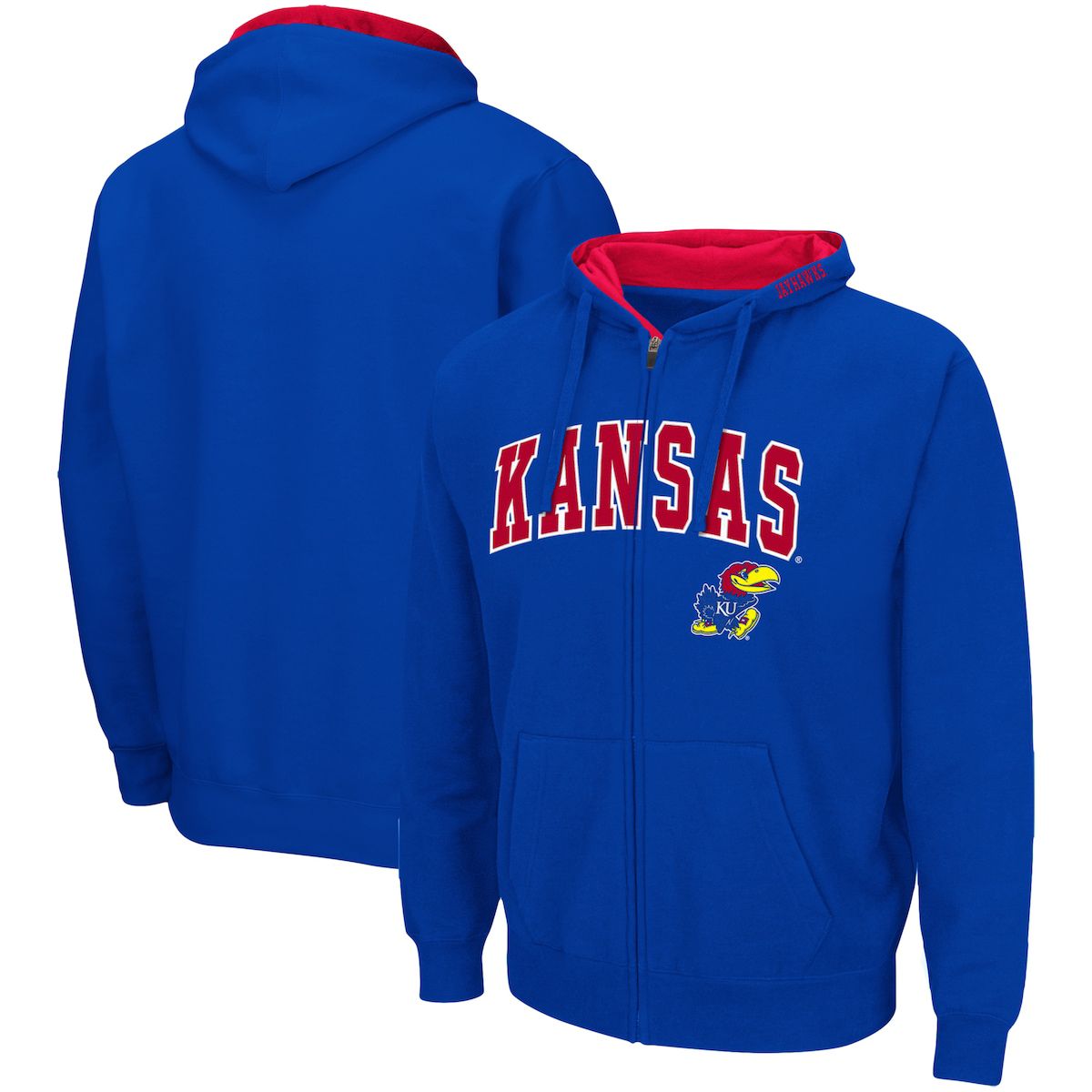 NCAA Kansas Jayhawks Arch & Logo 3.0 Full-Zip Hoodie