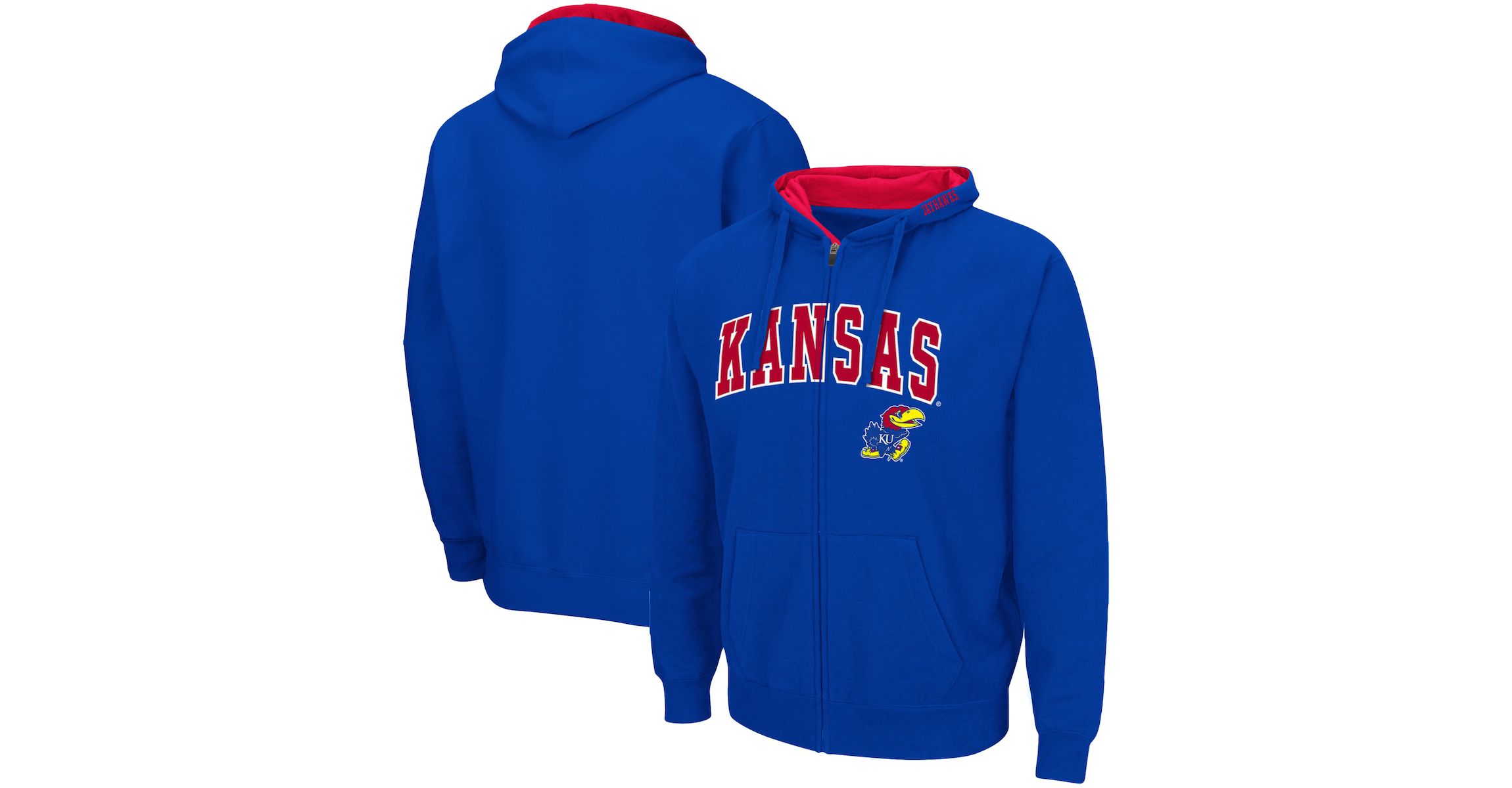 NCAA Kansas Jayhawks Arch & Logo 3.0 Full-Zip Hoodie
