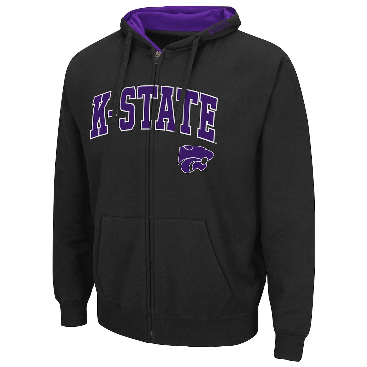NCAA Kansas State Wildcats Sizzle Faux Fur Flair Hair Knit Beanie Gris