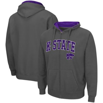 NCAA Kansas State Wildcats Arch & Logo 3.0 Full-Zip Hoodie