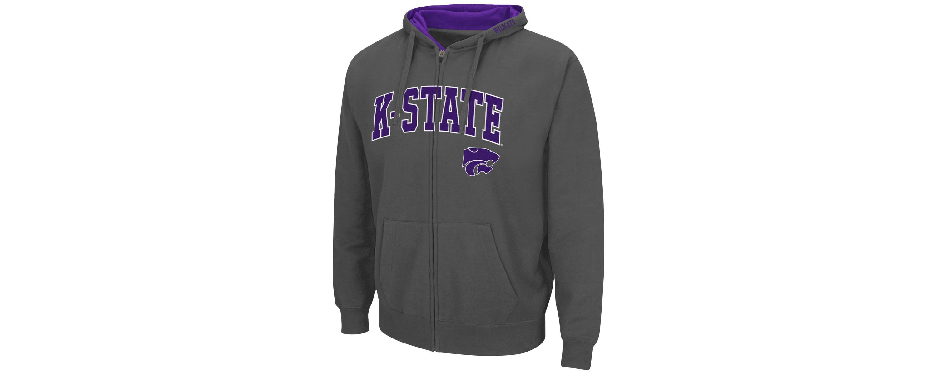 NCAA Kansas State Wildcats Arch & Logo 3.0 Full-Zip Hoodie