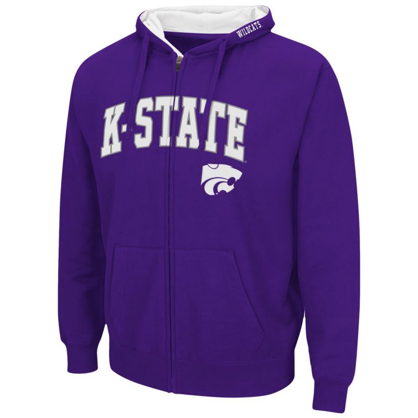 NCAA Kansas State Wildcats Arch & Logo 3.0 Full-Zip Hoodie
