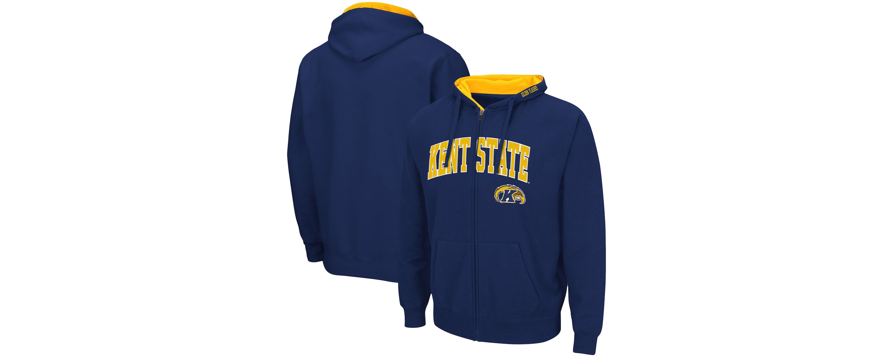 NCAA Kent State Golden Flashes Arch & Logo 3.0 Full-Zip Hoodie