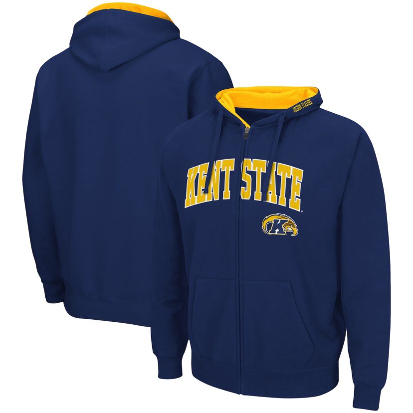 NCAA Kent State Golden Flashes Arch & Logo 3.0 Full-Zip Hoodie