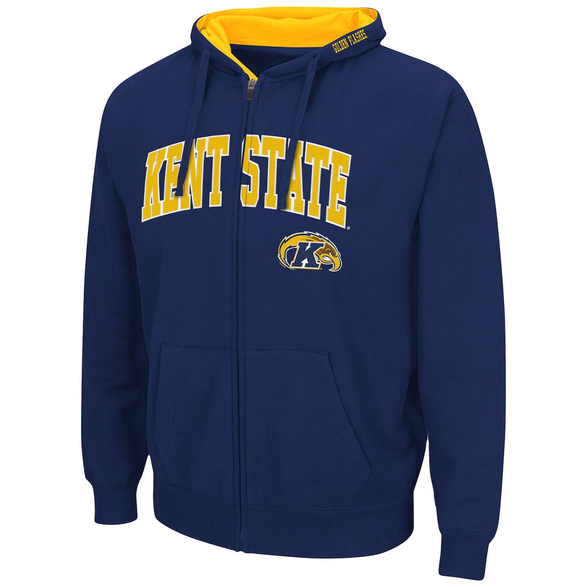 NCAA Kent State Golden Flashes Arch & Logo 3.0 Full-Zip Hoodie