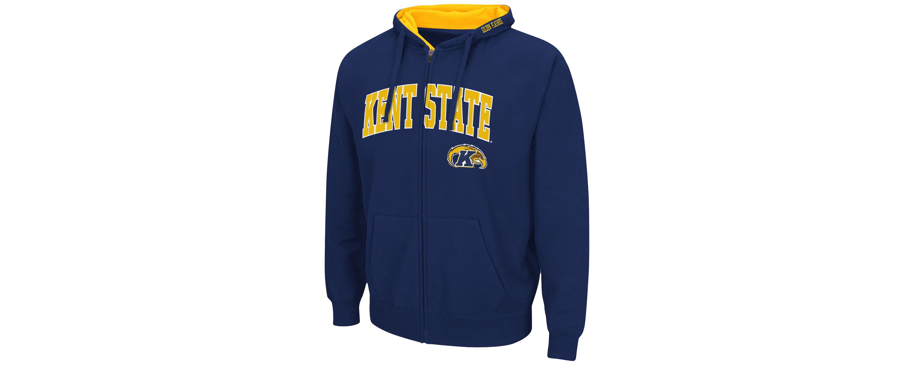 NCAA Kent State Golden Flashes Arch & Logo 3.0 Full-Zip Hoodie