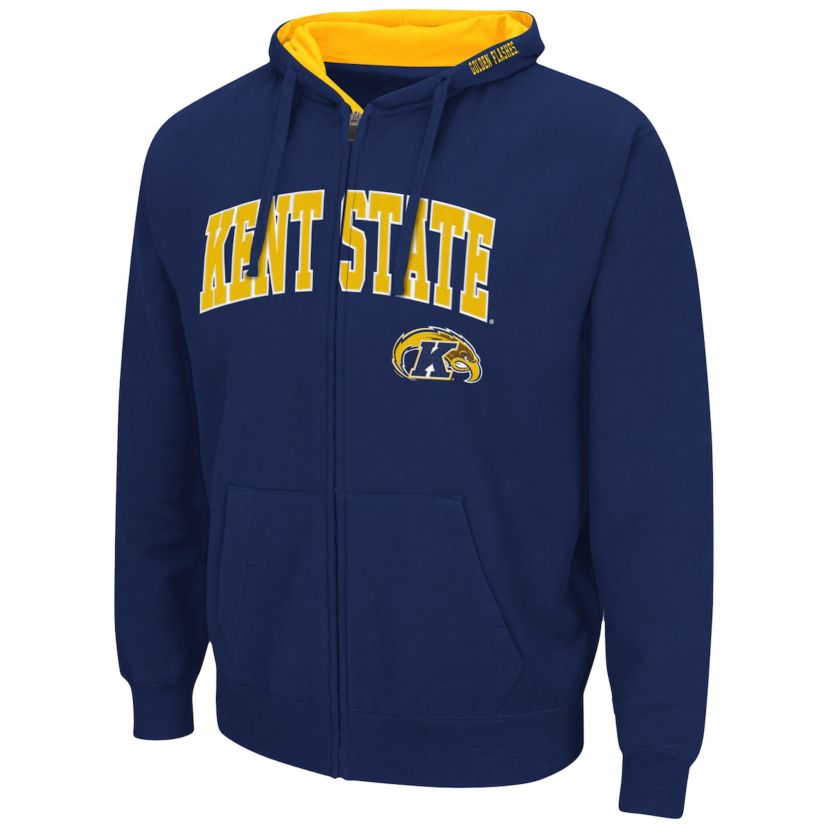 NCAA Kent State Golden Flashes Arch & Logo 3.0 Full-Zip Hoodie
