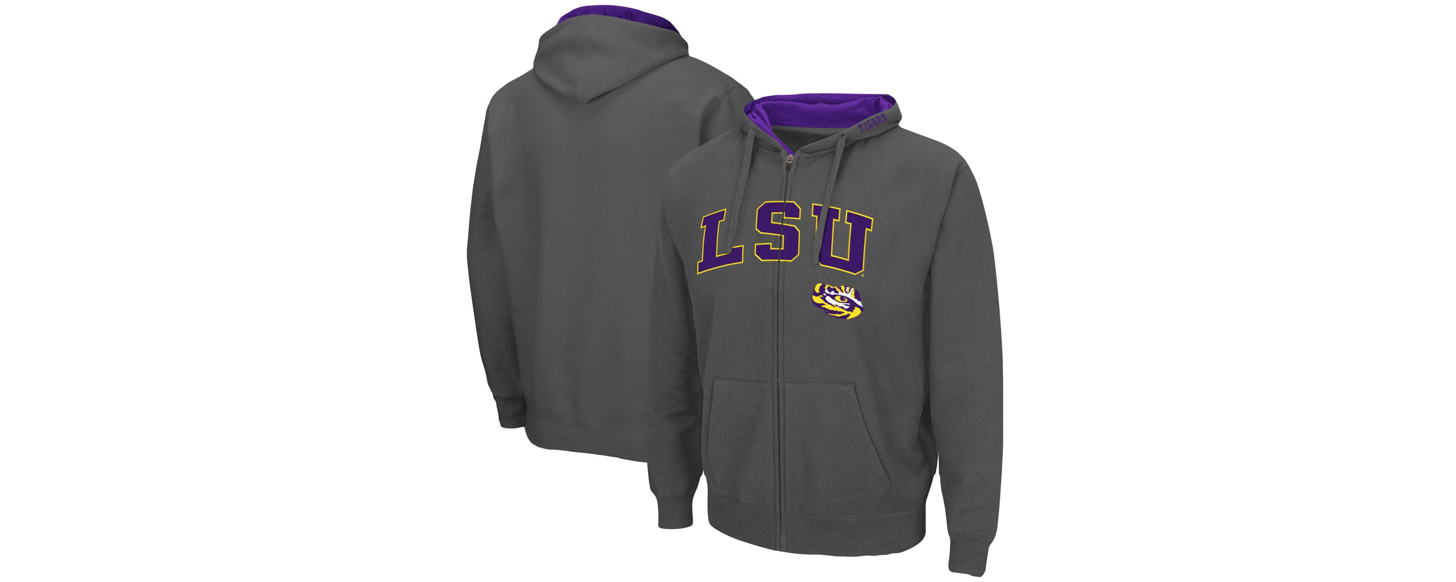 NCAA LSU Tigers Arch & Logo 3.0 Full-Zip Hoodie