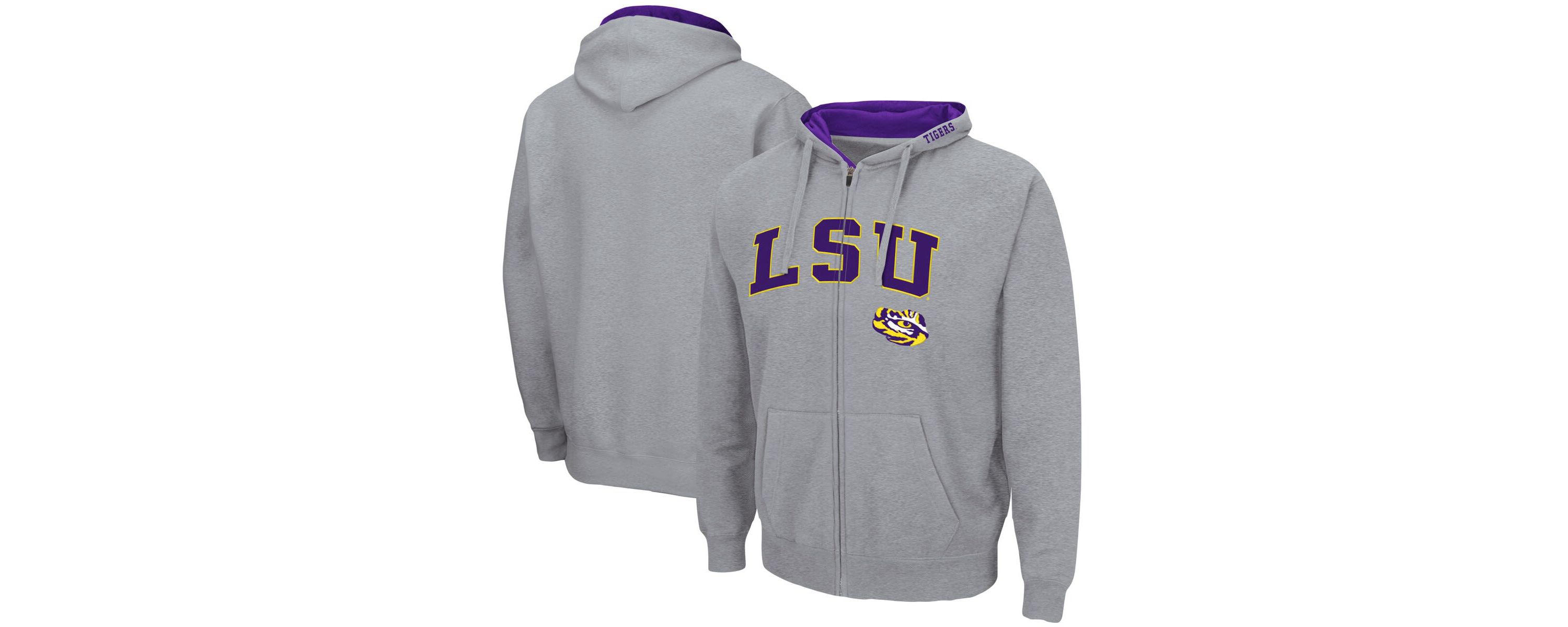 NCAA ed LSU Tigers Arch & Logo 3.0 Full-Zip Hoodie