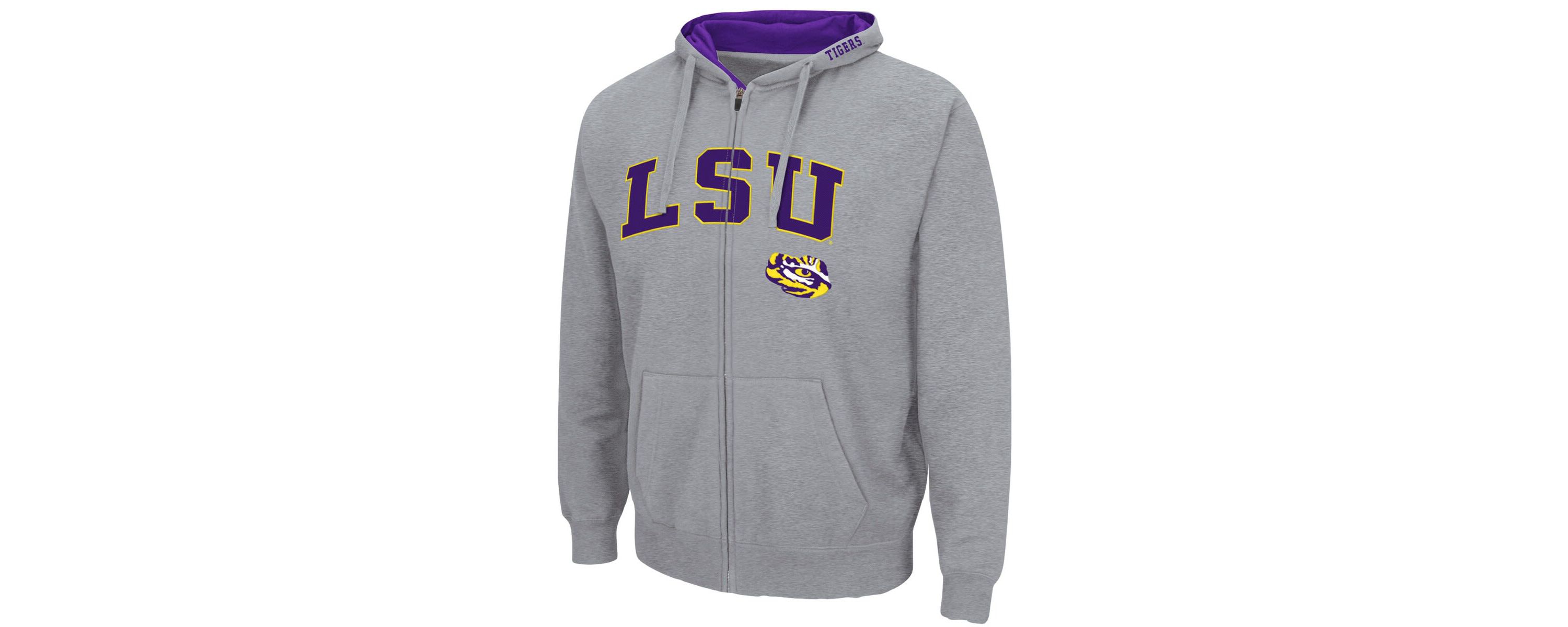 NCAA ed LSU Tigers Arch & Logo 3.0 Full-Zip Hoodie