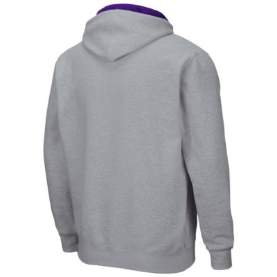 NCAA Heathered LSU Tigers Arch & Logo 3.0 Full-Zip Hoodie