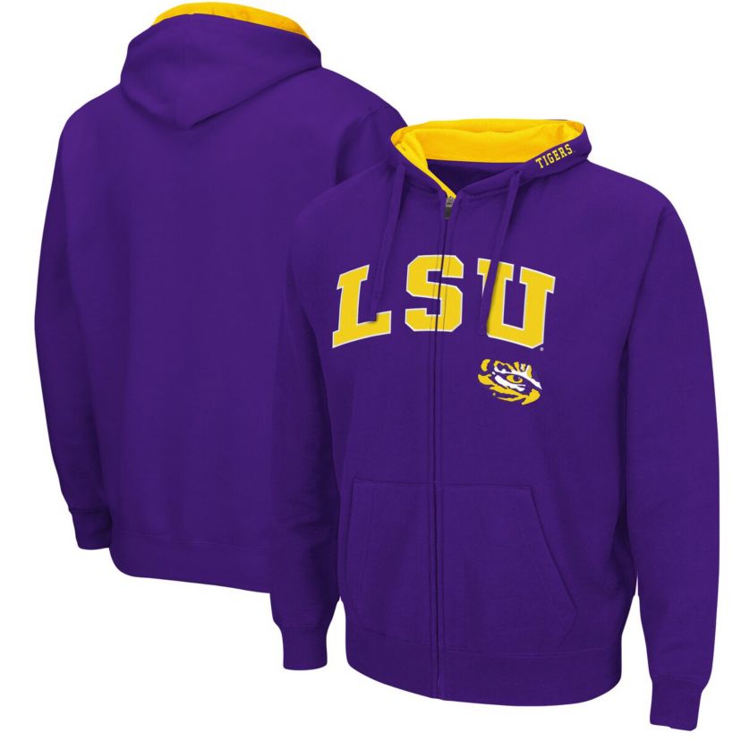 NCAA LSU Tigers Arch & Logo 3.0 Full-Zip Hoodie