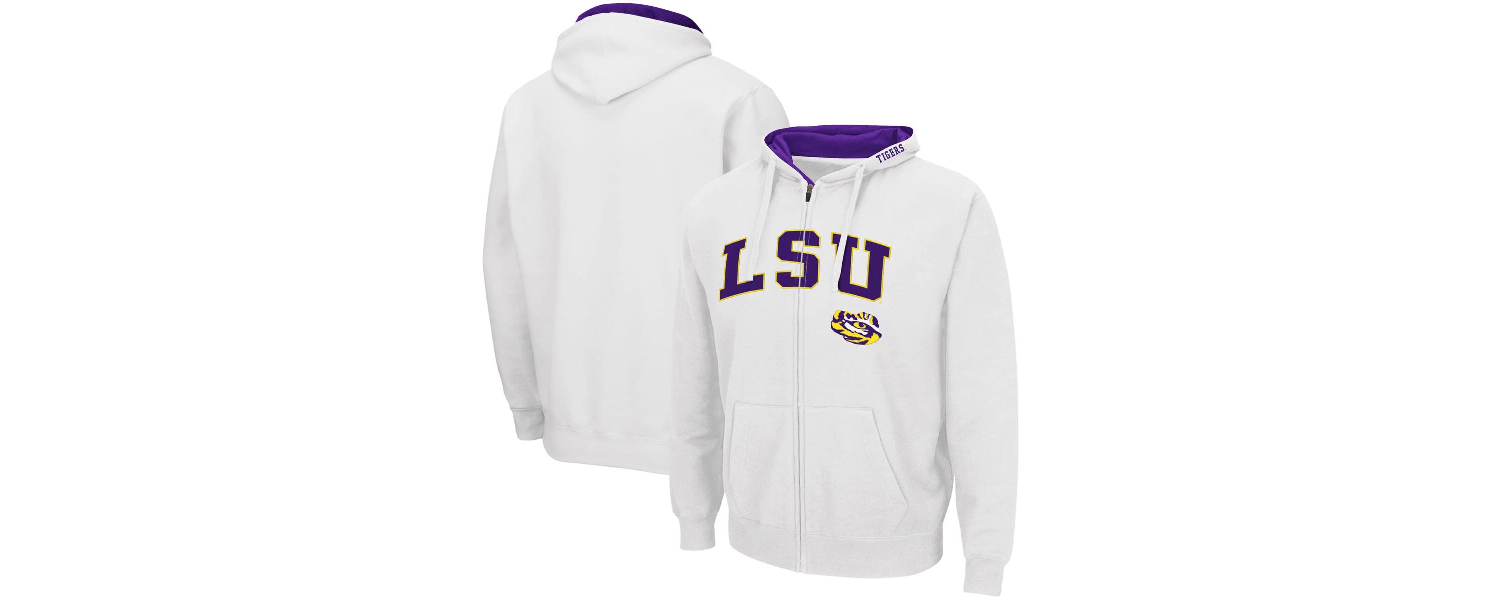 NCAA LSU Tigers Arch & Logo 3.0 Full-Zip Hoodie