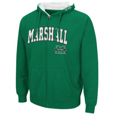 NCAA Kelly Marshall Thundering Herd Arch & Logo 3.0 Full-Zip Hoodie