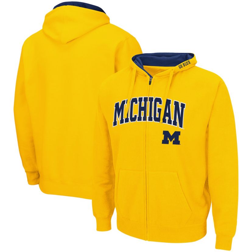 NCAA Michigan Wolverines Arch & Logo 3.0 Full-Zip Hoodie
