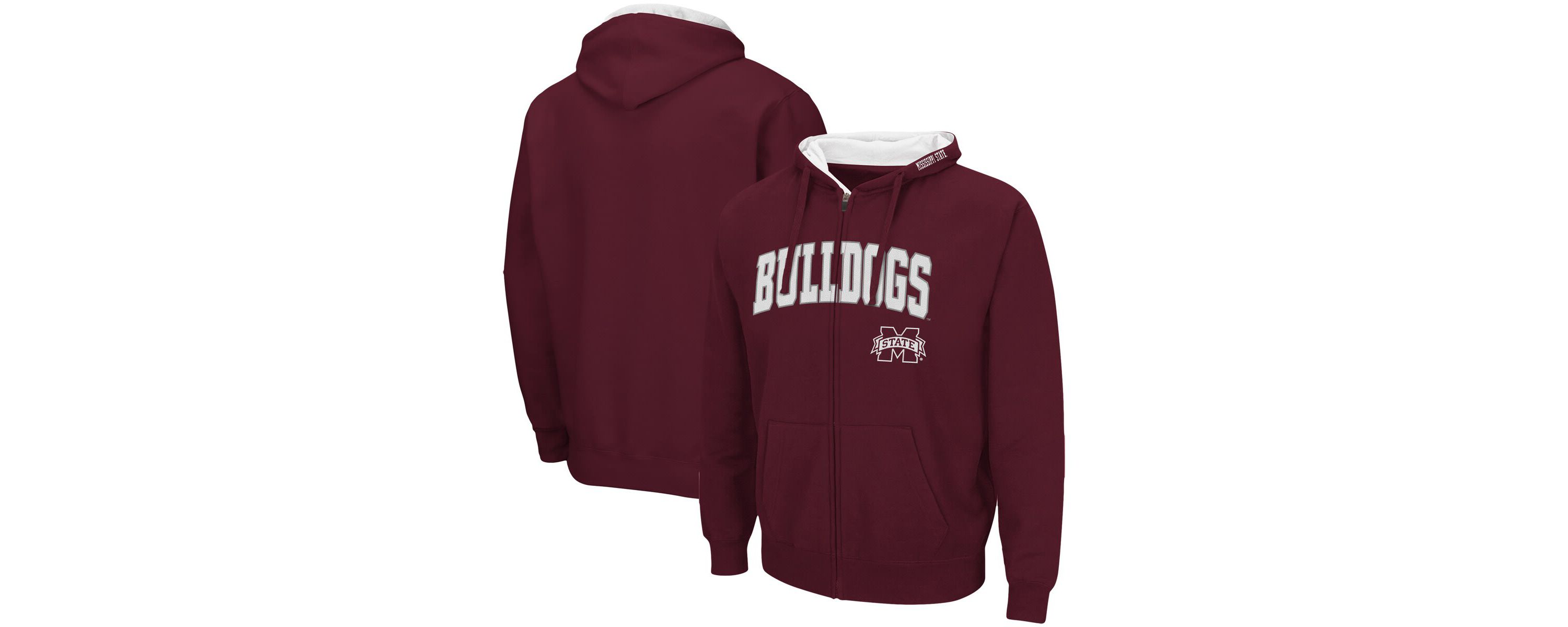NCAA Mississippi State Bulldogs Arch & Logo 3.0 Full-Zip Hoodie