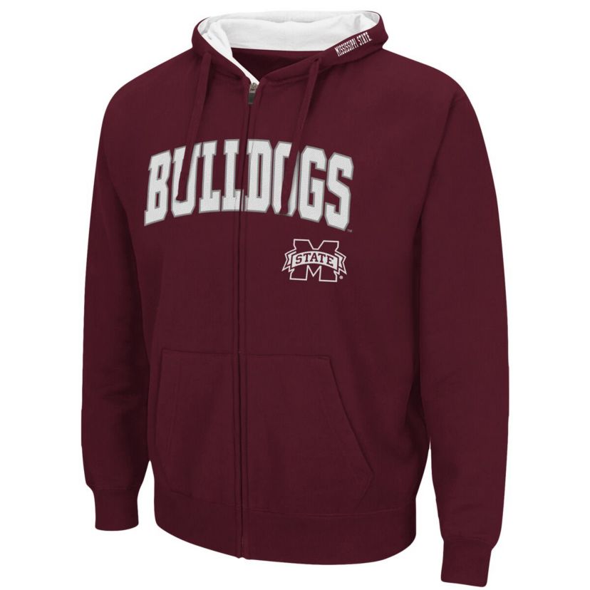 NCAA Mississippi State Bulldogs Arch & Logo 3.0 Full-Zip Hoodie