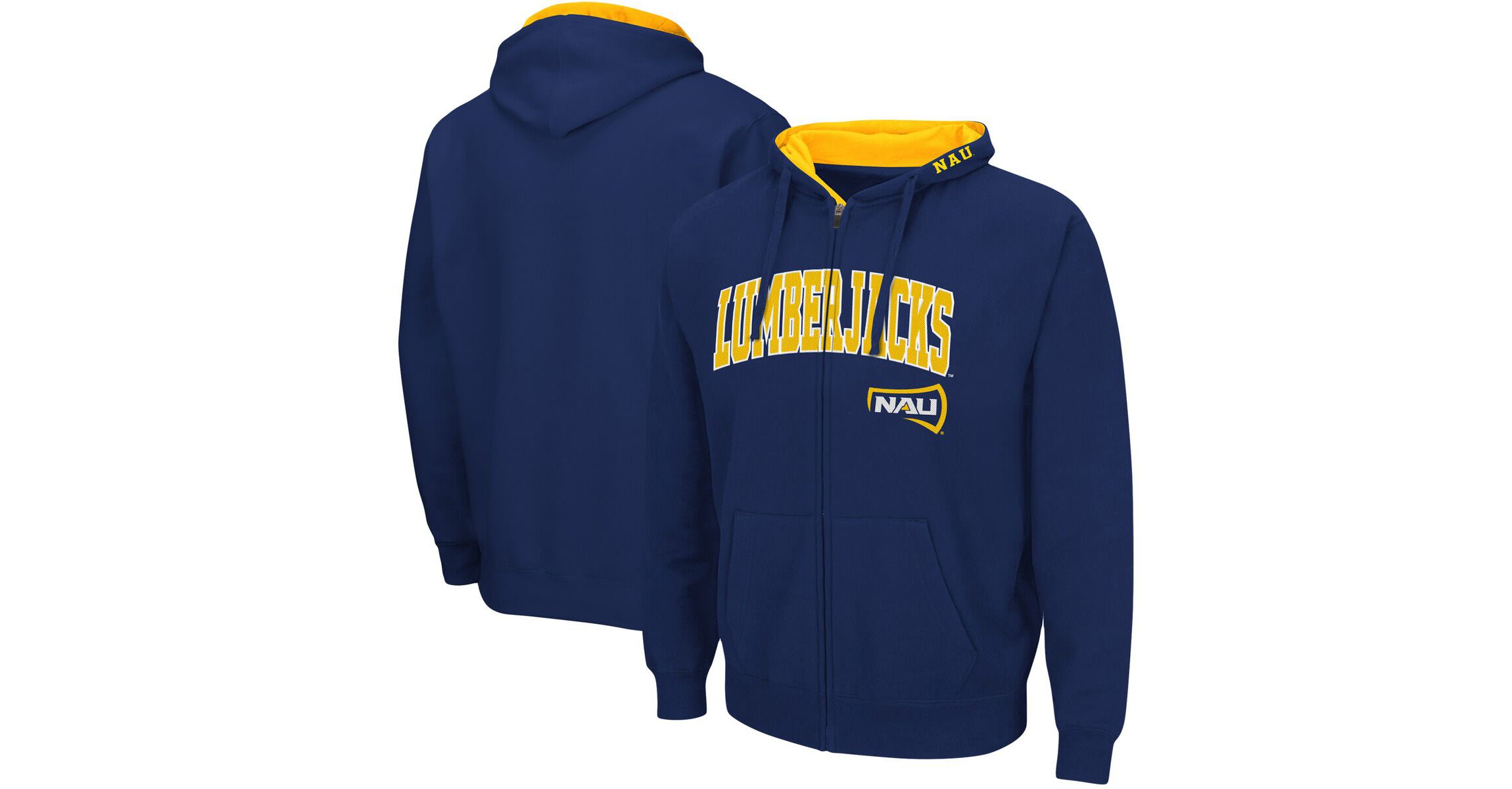 NCAA Northern Arizona Lumberjacks Arch & Logo 3.0 Full-Zip Hoodie