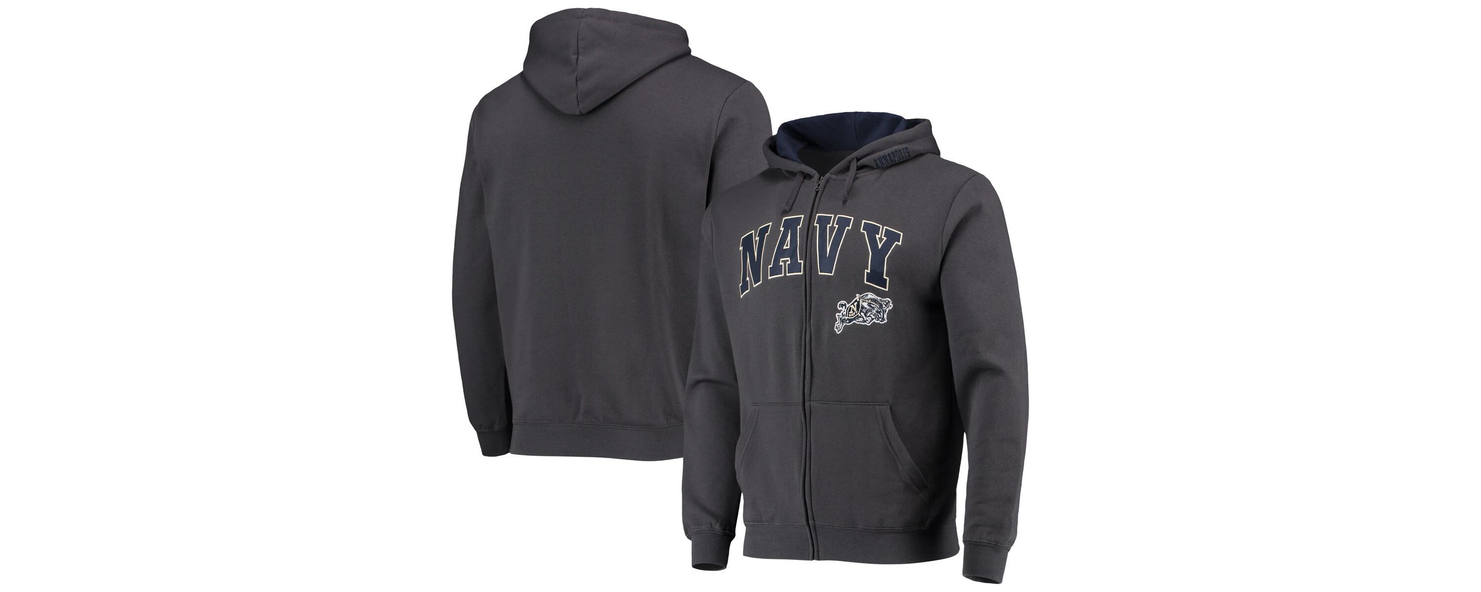 Navy Midshipmen NCAA Midshipmen Arch & Logo 3.0 Full-Zip Hoodie