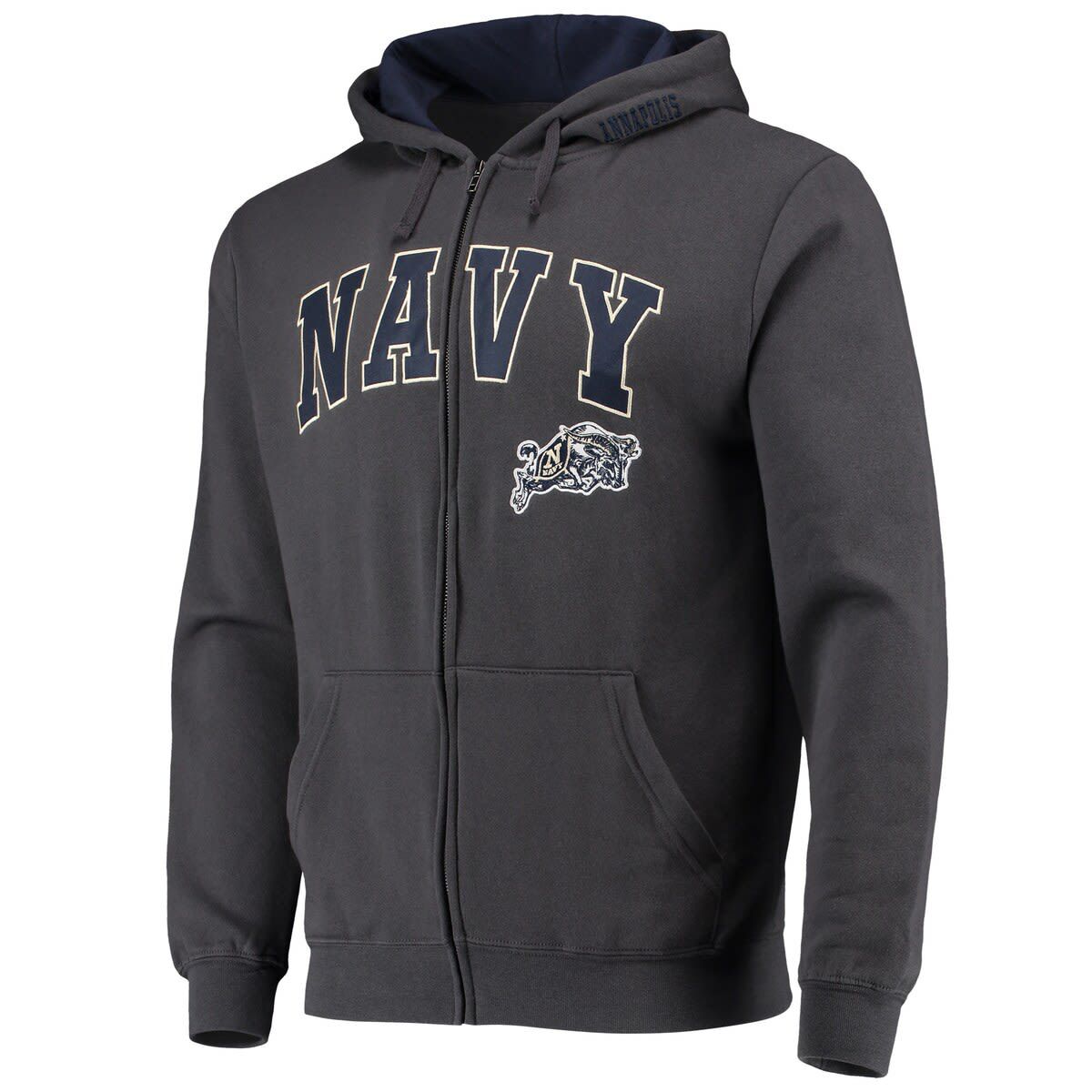 Navy Midshipmen NCAA Midshipmen Arch & Logo 3.0 Full-Zip Hoodie